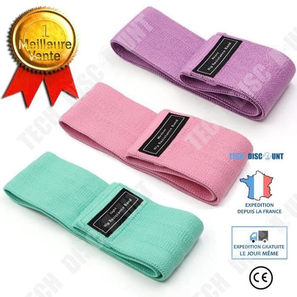 TD® Fitness Tillbehör - Styrketräning, 3 delar Bomull Yoga Resistance Band Anti Halk Fitness Elastic Pull - Typ 3in1 Set