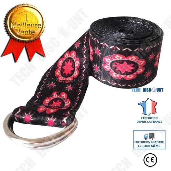 TD® 1st slitstarkt stretchband Bekväm dragrem för yogasport hemmaträning - röd