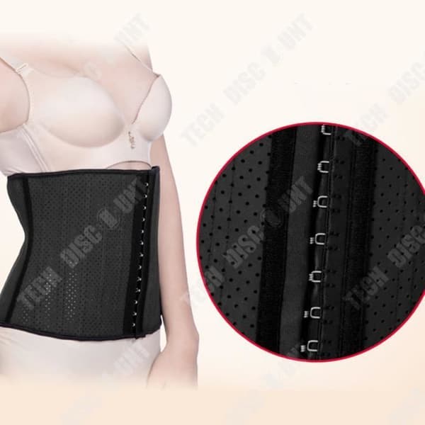 TD® Bukbälte 25 cm 25 Stålben Andas Mesh Body Shaper Fitness Shapewear Sport Gummibälte