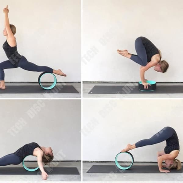TECH RABATT halkfri fitness yoga cirkel - nybörjare ryggböj - vackert bak yoga hjul