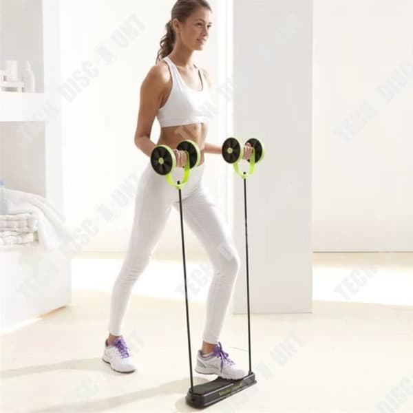 TD® Maghjul bukmuskelhjul fitnesshjul rullrulle dragrep multifunktions bukträningsmaskin