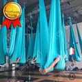 Miniatyrbild 1 av 4: TD® Fitness Accessories - Bodybuilding, 4*2,8M yogahängmatta enfärgad antigravity yoga luftgunga Air yoga - blå