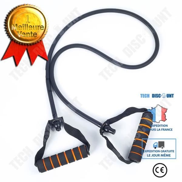 TD® Indoor Fitness Pull Rope Elastic Yoga Pull Rope (svart 5 * 11 * 1200 mm)