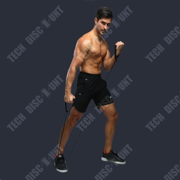 TD® 11-delads avdragare Set 200lb Latexmotståndsdragrep Bröstmuskelträning