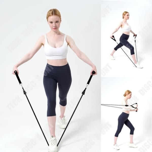 TD® 11-delads avdragare Set 200lb Latexmotståndsdragrep Bröstmuskelträning