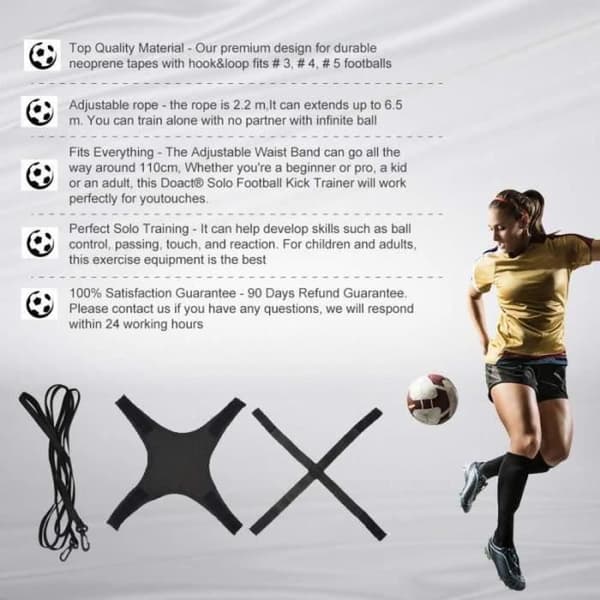 HK23394-Elastiskt fotbollsträningsbälte justerbart, fotbollsspark tränare bältetränare nybörjare R