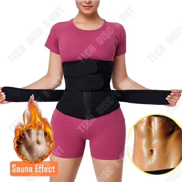 TD® vekbälte för kvinnor Elastiskt virkat bälte runt midjan Sportmage storlek XL