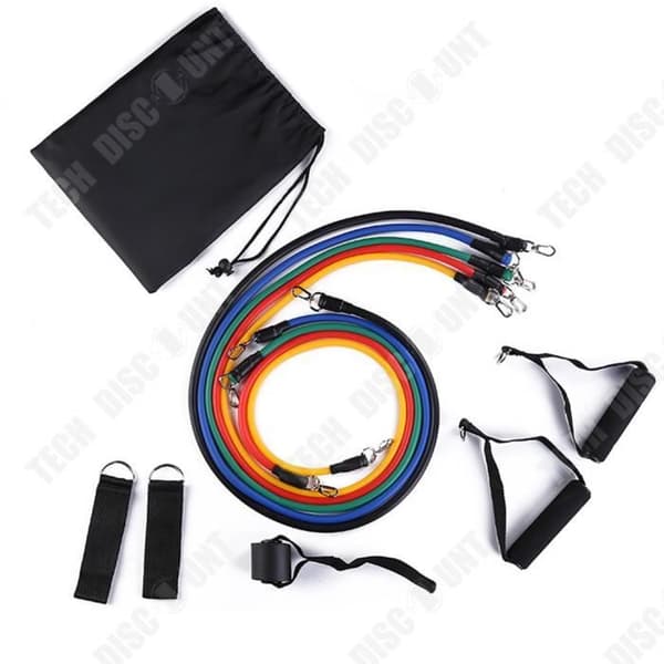TD® 11-delad TPE-dragrep Resistance Band Set Multifunktions Sport Fitness 11-delad träningsavdragare