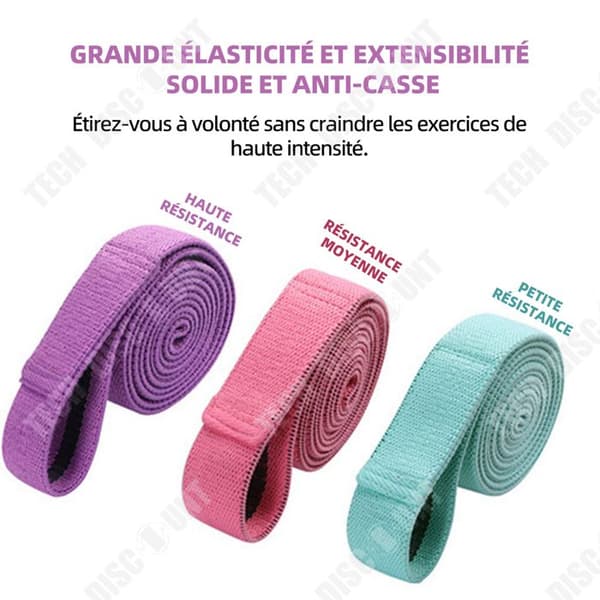 TD Elastic Bodybuilding Set med 3 elastiska bodybuilding band elastiskt sport motstånd band bodybuilding elastisk bodybuilding
