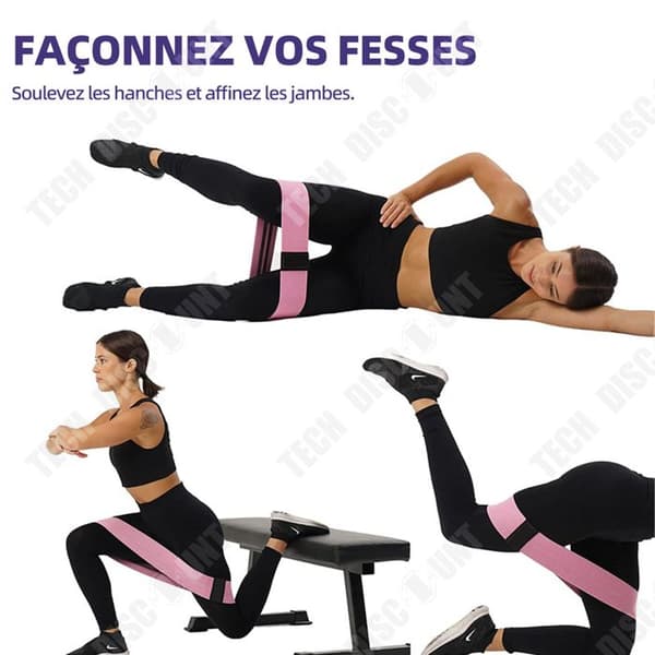 TD Elastic Bodybuilding Set med 3 elastiska bodybuilding band elastiskt sport motstånd band bodybuilding elastisk bodybuilding