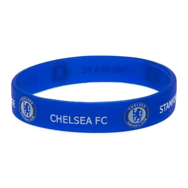 Chelsea FC Official Football Silicone Wristband Blue/White One Size