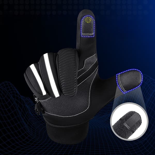 Varme sportshandsker med touch XL - Sort