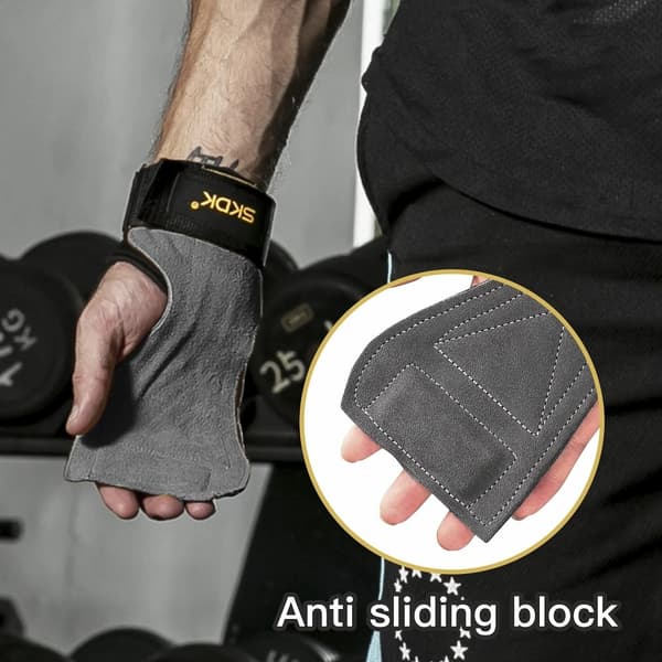 SKDK Tyngdlyftning Gym Handgrepp Sport Ventilerade träningshandskar Handledsstöd