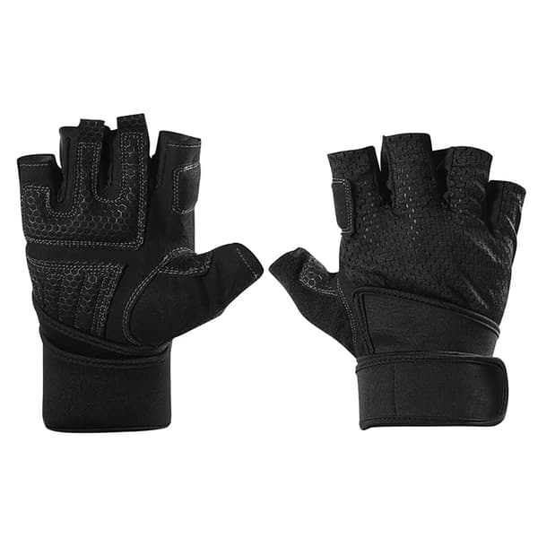 Træningshandsker i nylon og silikone - størrelse XL, håndfladelængde 11,5 cm