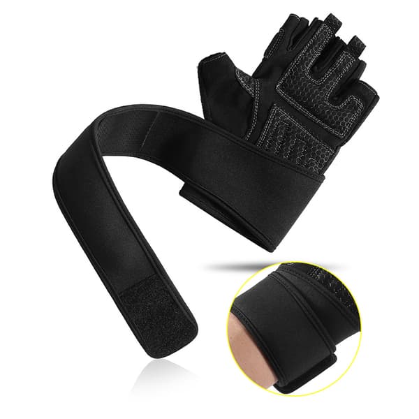 Træningshandsker i nylon og silikone - størrelse XL, håndfladelængde 11,5 cm