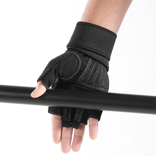 Træningshandsker i nylon og silikone - størrelse XL, håndfladelængde 11,5 cm
