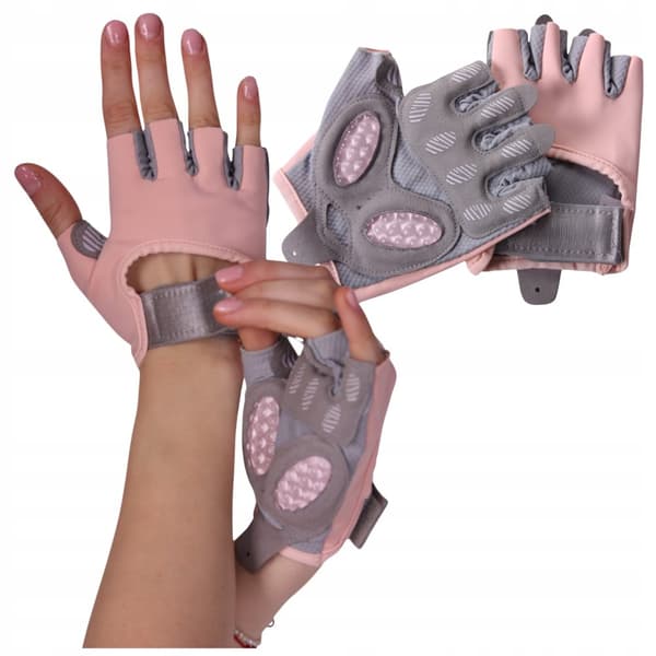 Unisex läder fitness sport fingerlösa gym cykelhandskar