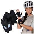 Miniatyrbild 3 av 11: Unisex läder fitness sport fingerlösa gym cykelhandskar