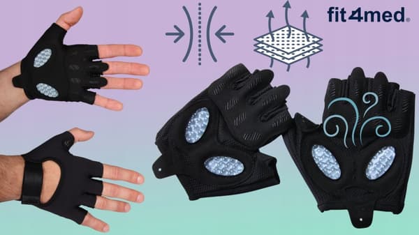 Unisex läder fitness sport fingerlösa gym cykelhandskar