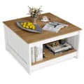 Miniatyrbillede 1 af 8: Kaffebord, 80x80x45 cm, Natur & Hvid