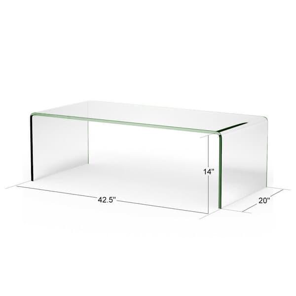 Kaffebord, 107,0x50,0x35,0 cm, Genomskinlig
