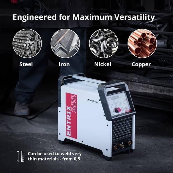 Welbach Aluminiumsvets - TIG AC/DC - 200 A - Digital - 230 V - Puls