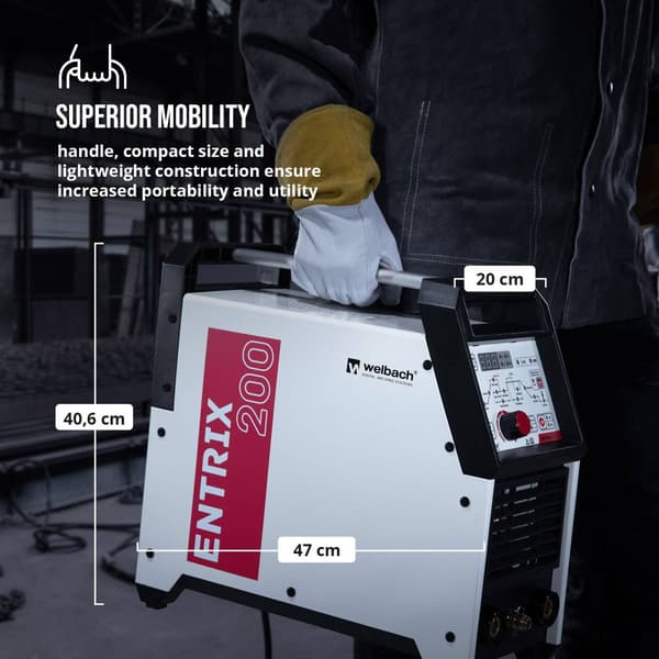 Welbach Aluminiumsvets - TIG AC/DC - 200 A - Digital - 230 V - Puls