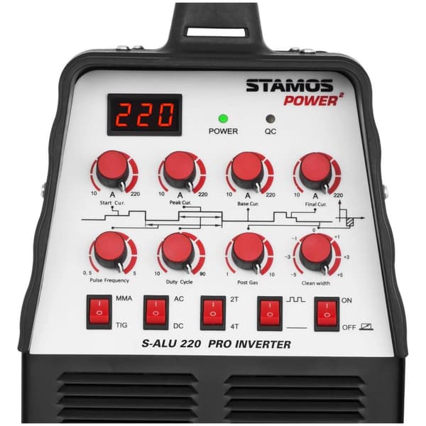 Stamos Power Kombisvets - TIG AC/DC - 220 A - 8 m kabel - Puls