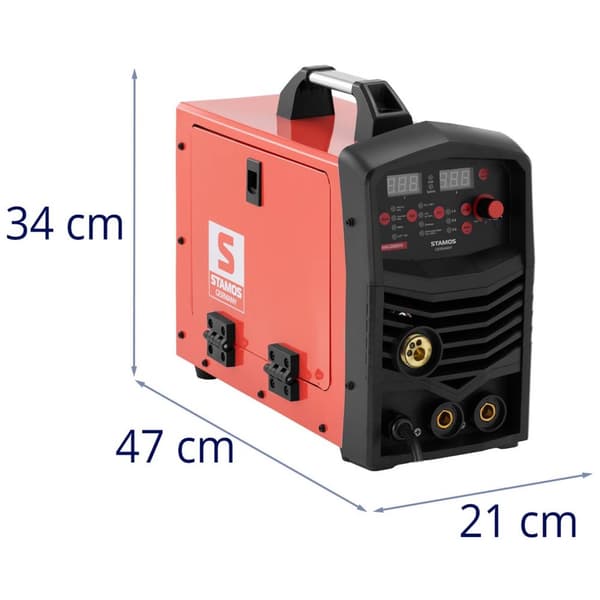 Stamos Germany MIG/MAG-svets - MIG 200; TIG 200; MMA 170 A - Duty Cycle 100 % 230 V - Synergi