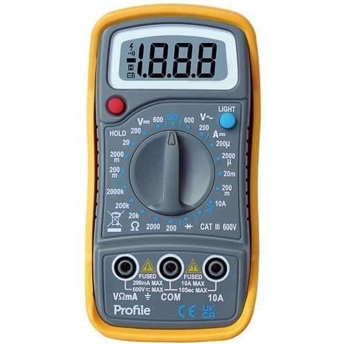 Multitestare digital - PROFIL - Kategori 3 - 600V - Trådad - Professionell