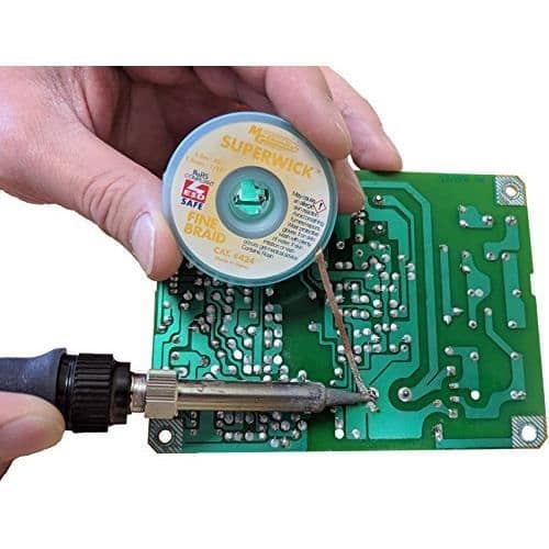 MG Chemicals Desoldering Braid 3 Super Wick, Fin Braid med RMA Flux, Längd: 15m , Bredd 2mm, Grön - 453