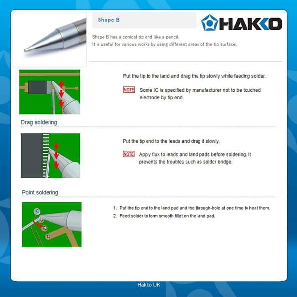 Lödkolv - Hakko lödstation - T15-B3 - Lödkolvspets