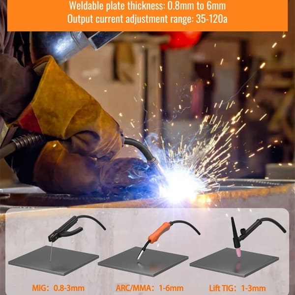 3-i-1 MIG/MMA/Lift TIG bärbar bågsvetsmaskin, IGBT-invertersvetsmaskin, utmärkta svetsegenskaper
