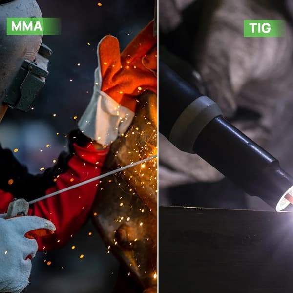 200A AC DC ARC MMA/TIG multifunktionell svetsmaskin med flera tillbehör, puls aluminiumsvetsare