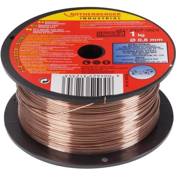 ROTHENBERGER SPOOL WIRE RUSTFRITT STÅL 0,8 MM 1 KG FÖR MIG / MAG STATION