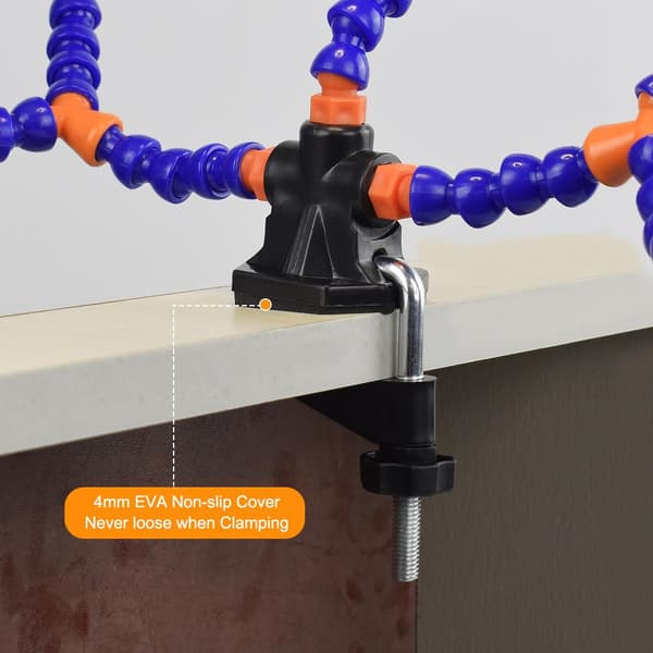 flexibel arm svetsfäste med 3X förstoringsglas med LED-ljus, svetshjälphand, bra stabilitet, bred applikation