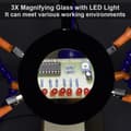 Miniatyrbild 5 av 11: flexibel arm svetsfäste med 3X förstoringsglas med LED-ljus, svetshjälphand, bra stabilitet, bred applikation
