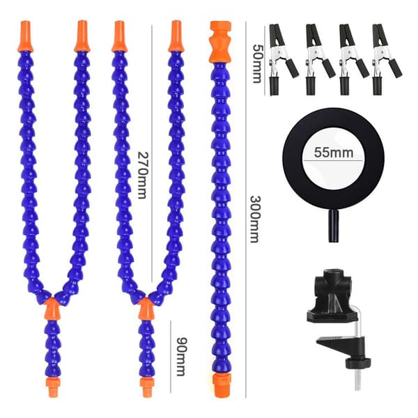 flexibel arm svetsfäste med 3X förstoringsglas med LED-ljus, svetshjälphand, bra stabilitet, bred applikation