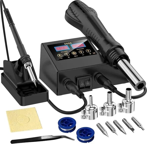 Loddestation, Digital Display, Varmepistol, SET-1, EU