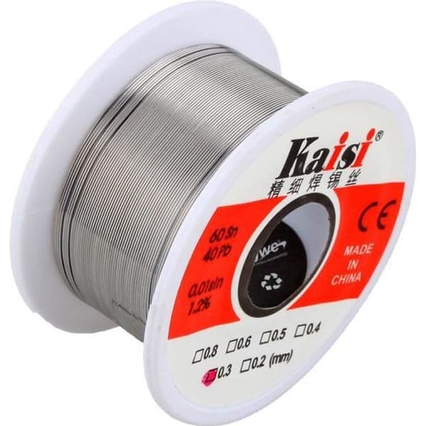 Lödtråd - MOO - Elektronisk lödtrådsspole - Diameter 0,3 mm - Spec. Sn 60 % - Flux 1,2 %
