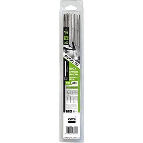 Gys Blisterförpackning med 60 specialelektroder av rostfritt stål typ 308 L, 1,6 mm diameter. Längd 330 mm. - 087248