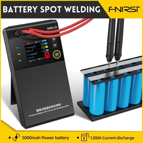 Transportabel Batteri Punkt Svejser, 5000mAh Batteri, 1200A Svejsestrøm,SWM-10