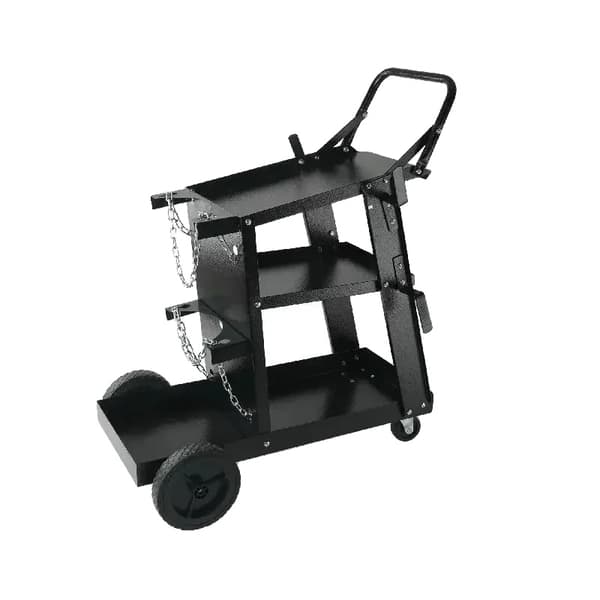 Svejsevogn, 3-niveau design, 400 lbs statisk kapacitet, PVC-hjul