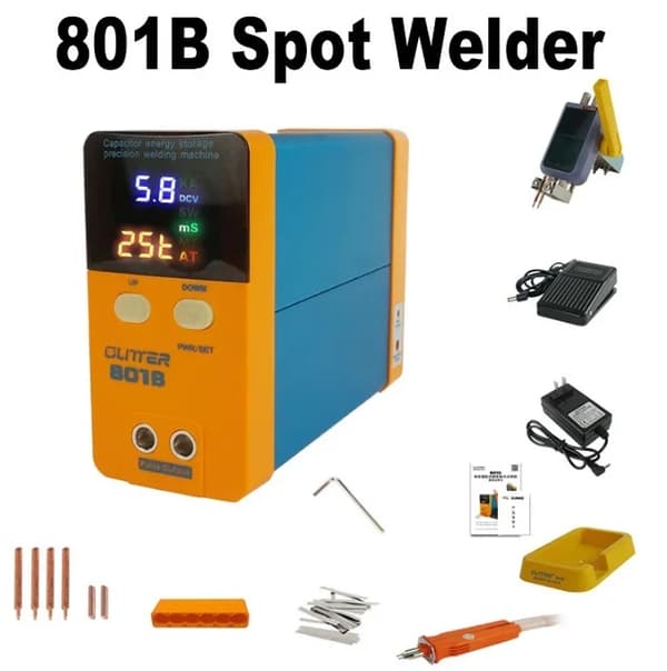Spot Svejser, Top Puls Effekt 11,6KW, Justerbar Energi Grad 0-99,110-240V, 801B