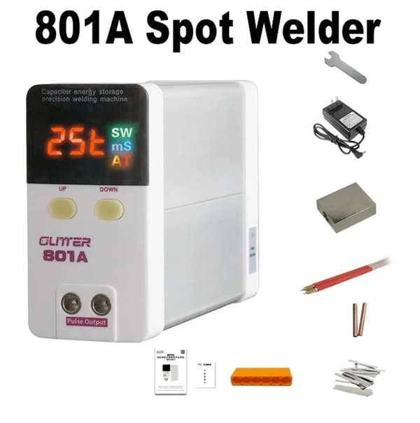 Spot Svejser, Top Puls Effekt 11,6KW, Justerbar Energi Grad 0-99,110-240V, 801B