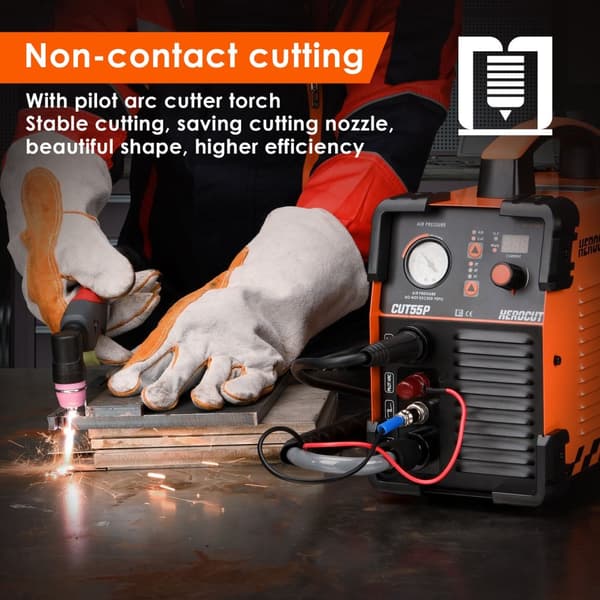 Plasma Cutter, Non-Touch Pilot Arc, Høj Skæredygtighed 16mm, Letvægts og Bærbar