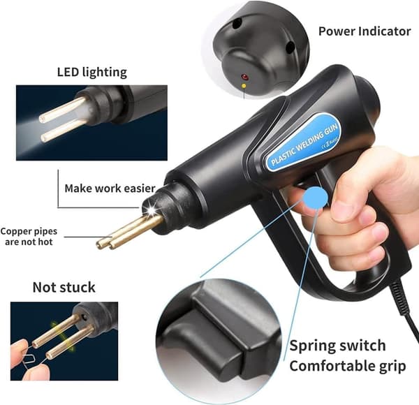 Hot Staple Hitsauskonesarja Kannettava muovihitsauskone Autotallityökalut Niitit PVC-hitsauskone Auton niittien hitsaustyökalut