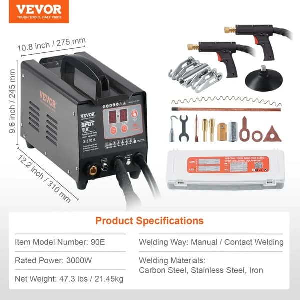 Studsvejsereparationsmaskine, 3000W effekt, Manuel / Automatisk svejsning,3KW 7 tilstande