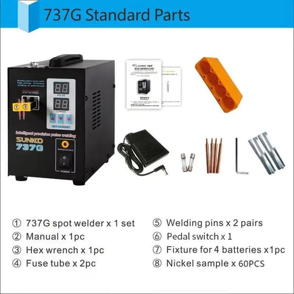 Batteri Punktsvejser, 2,8KW Effekt, 50A-800A Svejse Strøm,standard, 220V