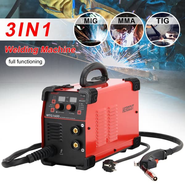 Svejsemaskine, 3 i 1 funktionalitet, kompakt design, energibesparende funktioner